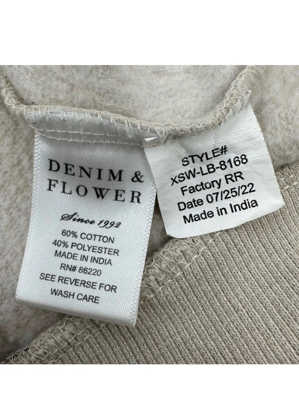 Denim & Flower Dabbing Santa Hoodie – Kids Size 5/6